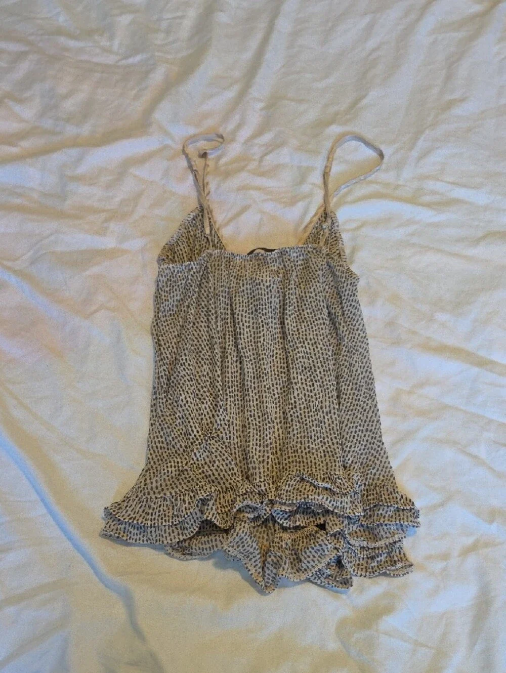 Victoria's Secret Vintage Champagne and Navy Babydoll & Bikini Set